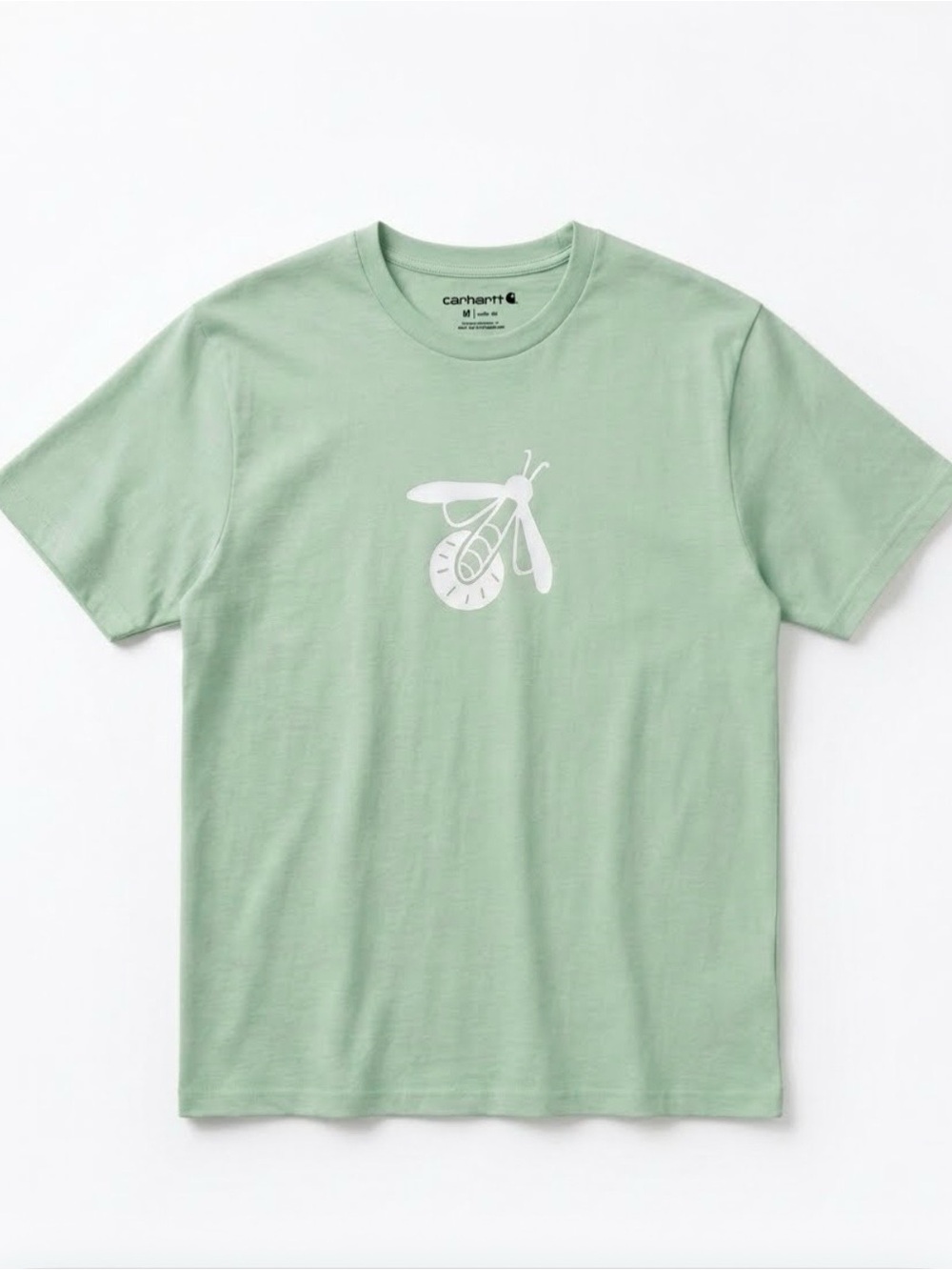 CARHARTT Graphic T-Shirt Light Green Loose Fit Crewneck Short Sleeves Mens XL